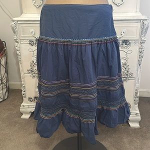 Tommy Jeans Blue Tiered Skirt